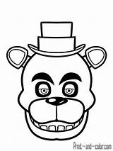 Coloring Pages Color Print Nights Five Freddy Fnaf Freddys Games Girls sketch template