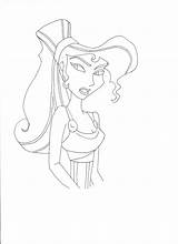 Megara Coloring Pages Template sketch template