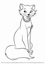 Aristocats Drawing Duchess Draw Drawings Pages Coloring Disney Cartoon Cat Princess Choose Board Step Paintingvalley sketch template