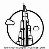 Burj Khalifa Colorare Ultracoloringpages sketch template