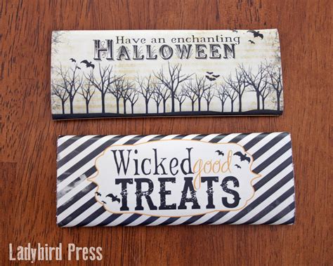 printable halloween candy bar wrappers instant