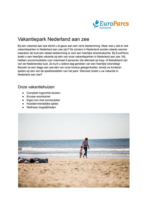 duinresorts vakantiepark nederland aan zee  teresanguyton issuu
