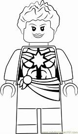 Lego Coloring Marvel Captain Pages Aka Danvers Carol Coloringpages101 Printable sketch template