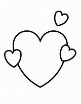 Coloring Pages Heart Shape Shapes Printable Kids Hearts Geometric sketch template