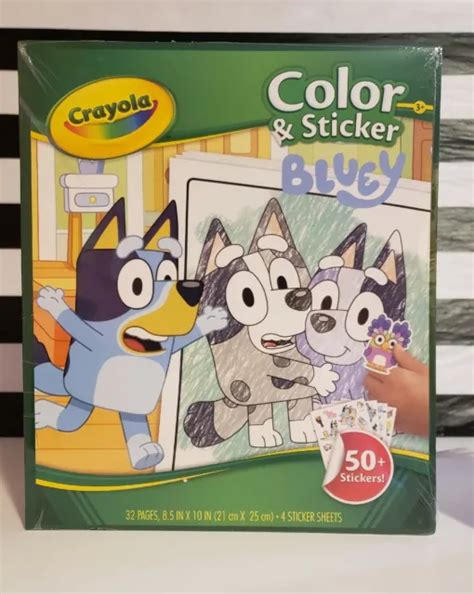 bluey crayola color sticker book  pages  stickers coloring