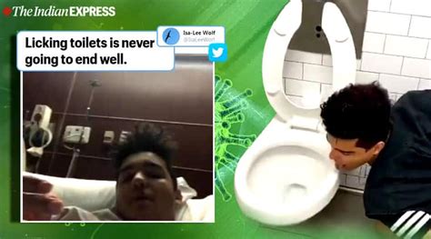‘influencer who licked toilet bowl claims he has tested positive for