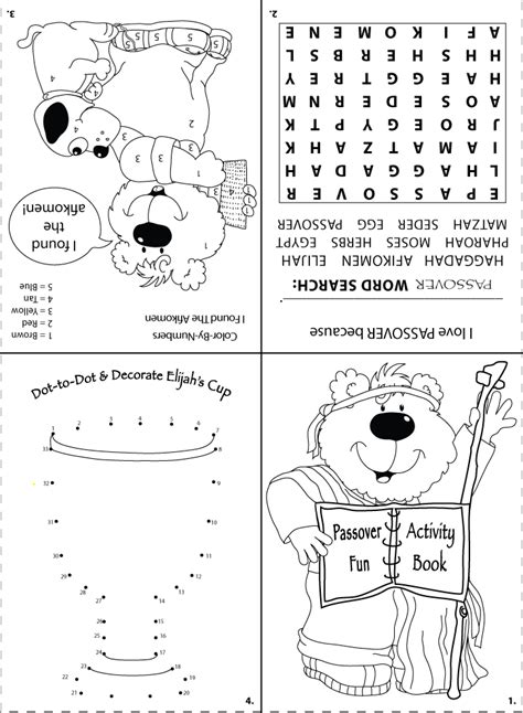 passover activity book httpwwwshnoozlescom