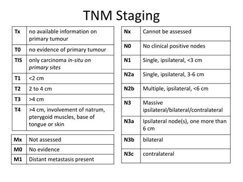 Tnm Staging System Chart