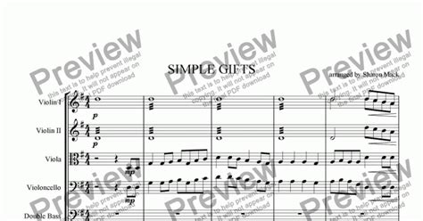 simple gifts  sheet   file
