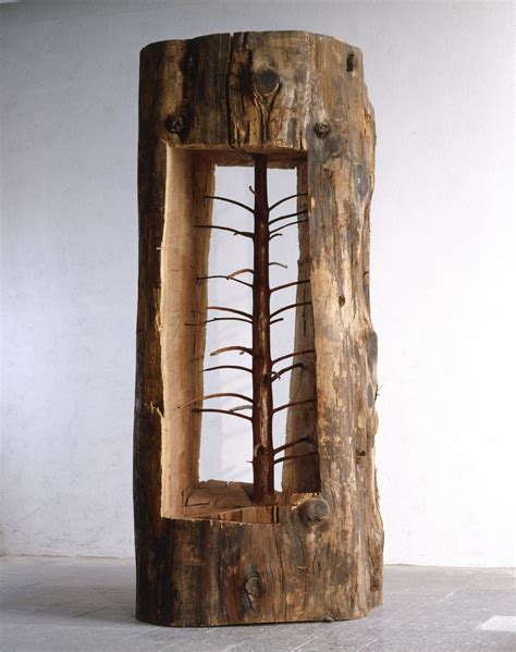 artist giuseppe penone  carved  decades  growth  reveal