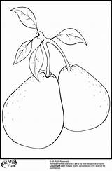 Coloring Pages Pears Pear Printable Fruit Color Fruits Print Getcolorings Teamcolors sketch template