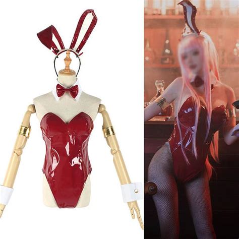 Anime Darling In The Franxx 02 Zero Two Sexy Bunny Cosplay Costume Red