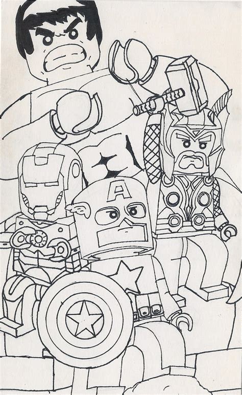 coloring pages avengers lego coloringpages