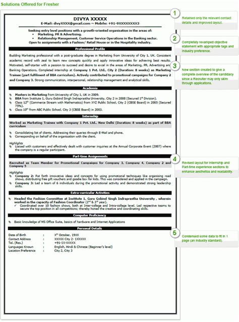 resume format  engineering completed freshers