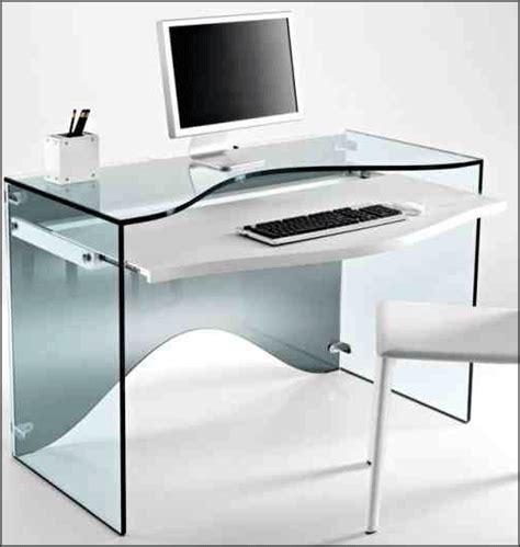 glass desk elegant home office furniture bueroschreibtisch design