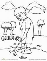 Golf Coloring Pages Colouring Mini Printable Kids Happy Color Birthday Clip Choose Board sketch template
