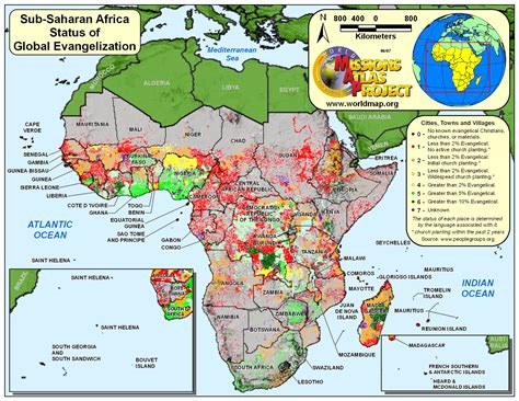 world map  saharan africa