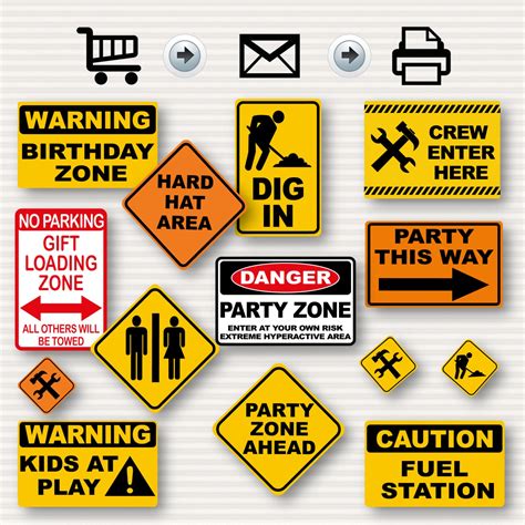 construction birthday party signs party signs construction