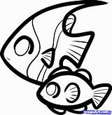 Fish Drawing Draw Kids Outline Animals Step Simple Coloring Cliparts Drawings Clipart Library Pages Children Clipartbest Paintingvalley Nice Tiny Collection sketch template