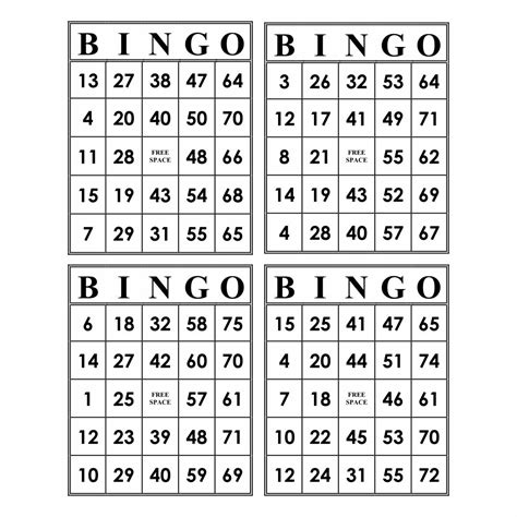 paper bingo sheets printable     printablee
