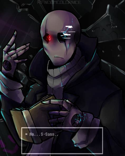 glitchtale gaster no s sans by randomcolornice on deviantart