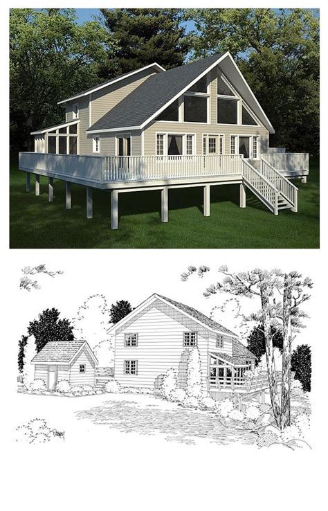 hillside home plans images  pinterest house floor plans