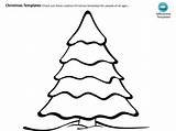 Coloring Tree Christmas Printable Template Allbusinesstemplates sketch template