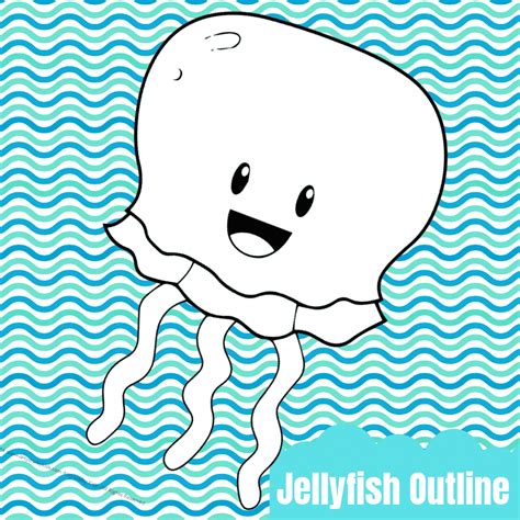 jellyfish outline version  arty crafty kids