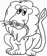 Lion Coloring Pages Preschool Animals Painting Other Click sketch template