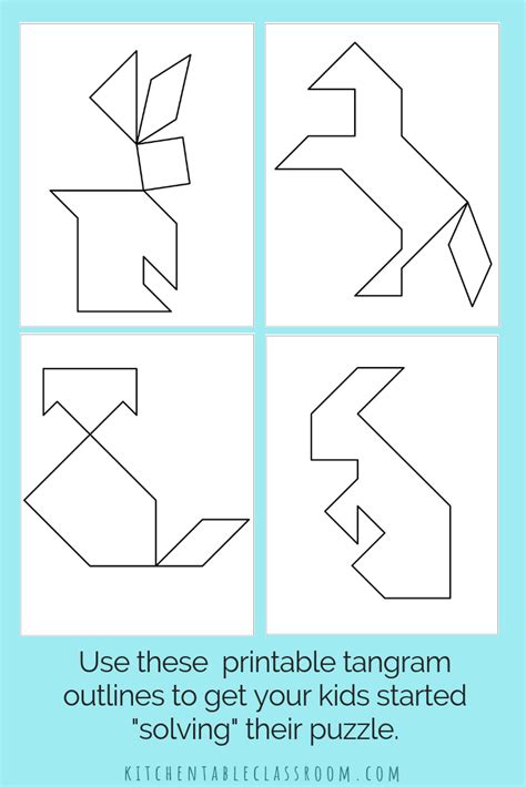 tangrams puzzles printable printable world holiday