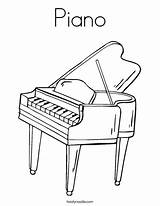 Piano Noodle Twisty Keyboard Colouring Twistynoodle Pergamino Musikinstrumente sketch template