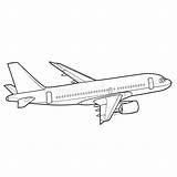 Airplane Object sketch template