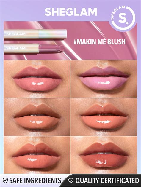 sheglam pout perfect shine lip plumper makin  blush moisturizing