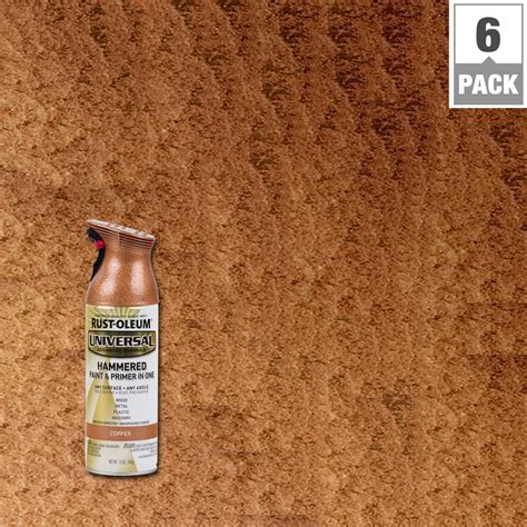 rust oleum universal  oz  surface hammered copper spray paint