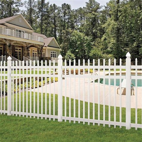 veranda manchester 6 ft h x 6 ft w white vinyl spaced picket fence