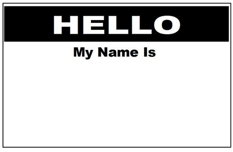 Hello My Name Is Name Tags Labels Badges Stickers Peel