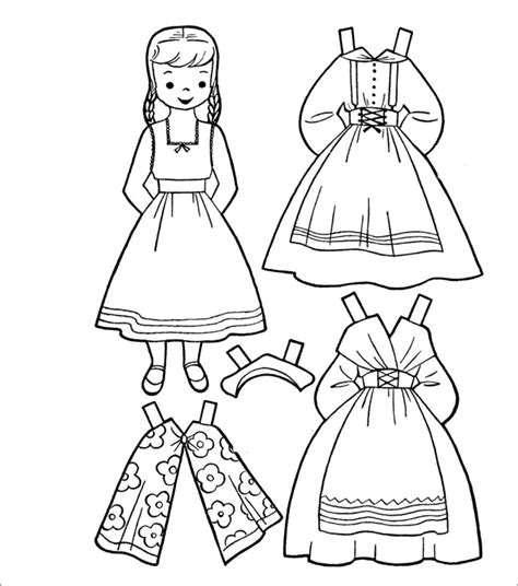 dress  paper doll template