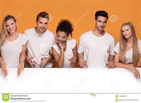 people posing  white empty board stock photo image  african happiness