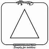 Coloring Kids Triangle Shape Pages Printable Color sketch template