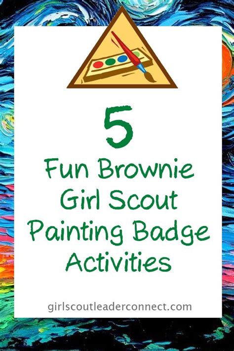 working   brownie painting badge  added  extra twist