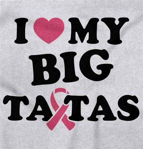 i love my big tatas funny breast cancer t ladies contrast tank top