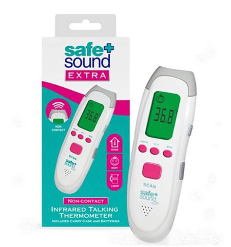 safe sound extra  contact infrared talking thermometer  pharmacy uk