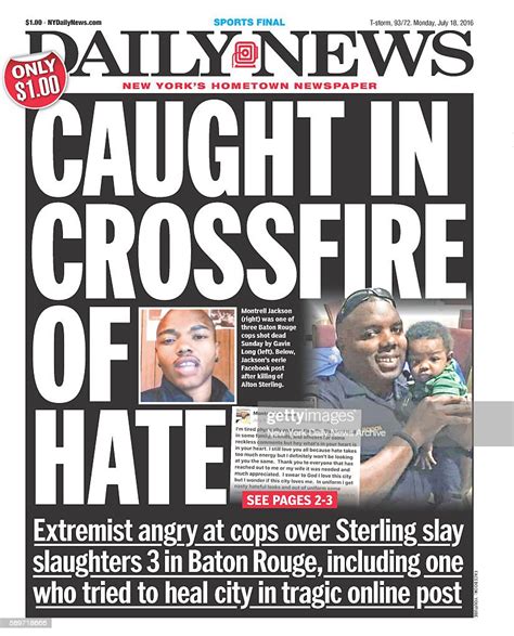 New York Daily News Front Page July18 Caught Photo D Actualité Getty