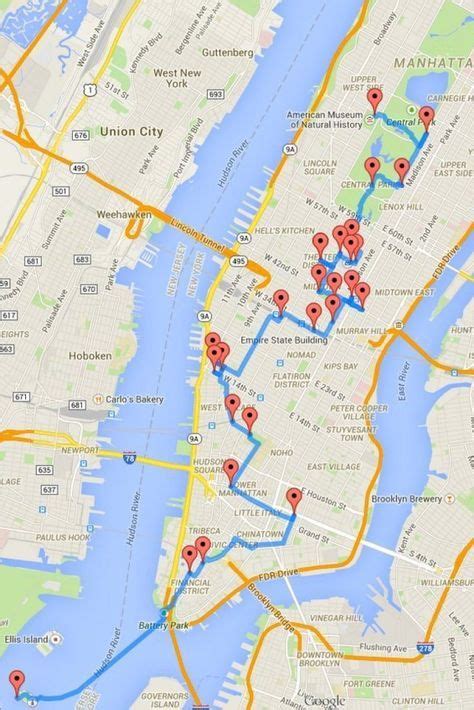 york attractions map   tourist map   york printable