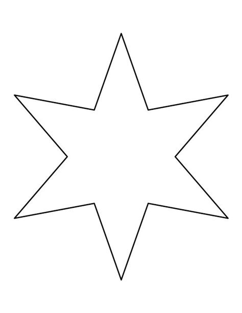 pointed star pattern   printable outline  crafts