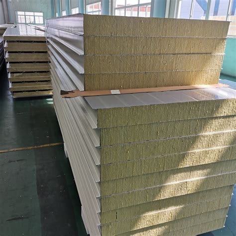 high density thermal insulation rock wool sandwich panels  construction building material