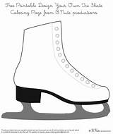 Ice Printable Coloring Skating Skate Party Pages Invitations Own Printables Schlittschuhe Bnute Einladung Templates Template Print Outline Schlittschuh Hockey Pattern sketch template