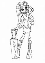Ghoulia Yelps Coloring Monster Bring High Suitcase Her Pages Getdrawings Getcolorings sketch template