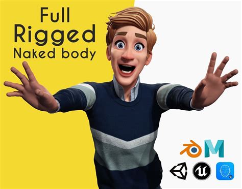 3d Model Father Cartoon Man Rigged 3d Model Realtime Male 3d Toon Vr