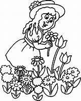 Primavera Primavara Colhendo Disegni Flowers Gardener Colorare Planse Colorat Bambini Lindos Pintarcolorear Desenat Pianetabambini Projeto sketch template